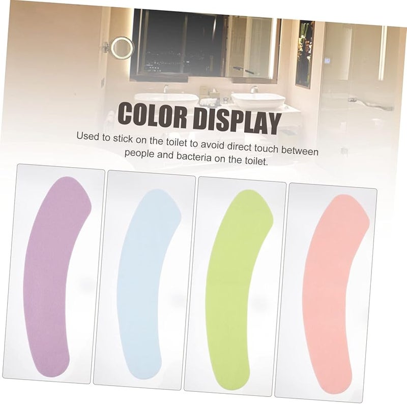 8 أزواج من وسائد مقعد المرحاض اللاصقة ذاتية اللصق، وسائد حمام ناعمة قابلة للغسل للراحة والدفء - Image 5